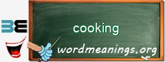 WordMeaning blackboard for cooking